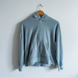Outerknown Terry Cloth Light Blue Green Hoodie Hooded Sweatshirt